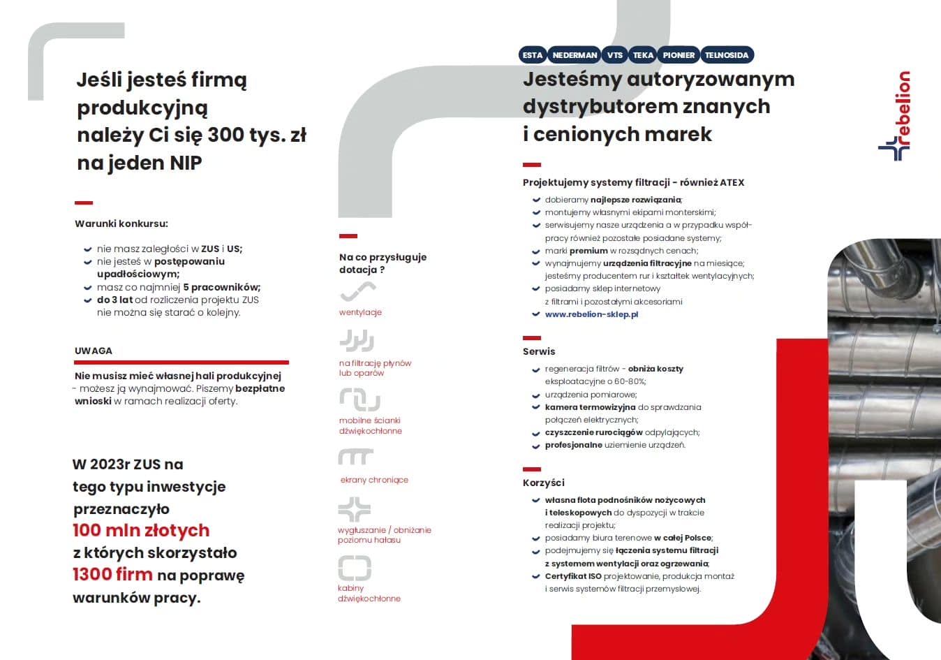 urządzenie filtrowentylacyjne typu DUSTMAC F-189, odciąg ze szlifowania żeliwa